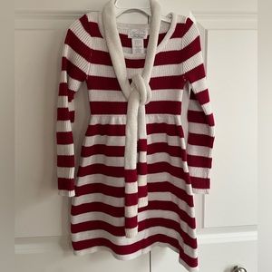 Heirlooms sweater dress with matching scarf, size 5-6